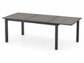 Gartentisch rechteckig 220 x 100 x 75 cm Aluminiumrahmen WPC-Lamellen Grau-Braun Schwarz